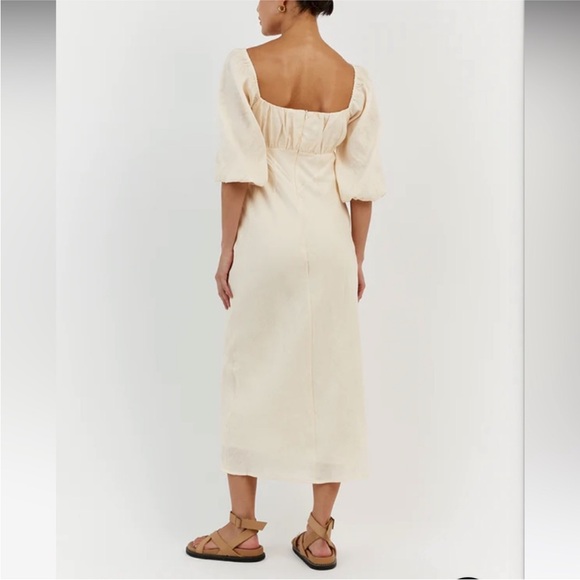 Dissh Lilah Linen Midi Dress Size 2 - Picture 3 of 11
